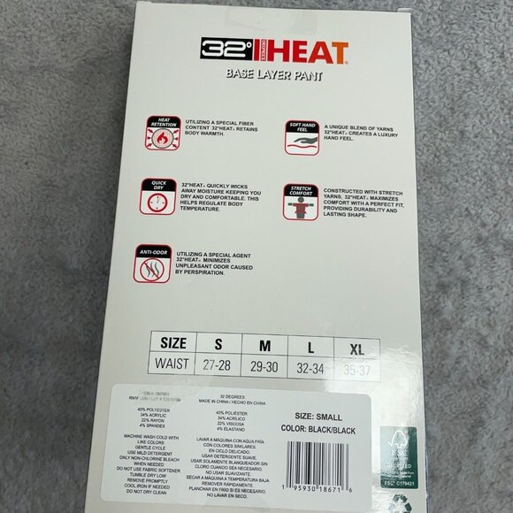 NEW 2-Pack32 Degrees Women's S Base Layer Legging Black - Picture 5 of 8